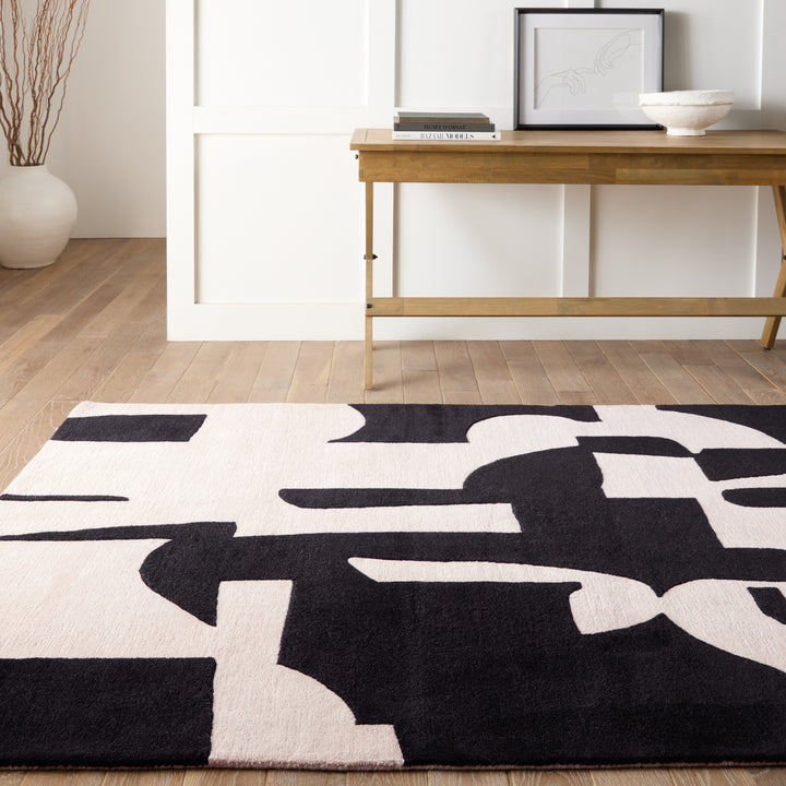 Jaipur Living Noverre Handmade Abstract Black/ Cream Area Rug (6'X9')