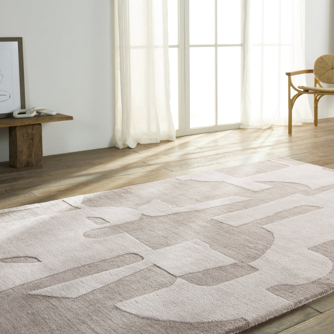 Jaipur Living Noverre Handmade Abstract Taupe/ Cream Area Rug (8'X10')