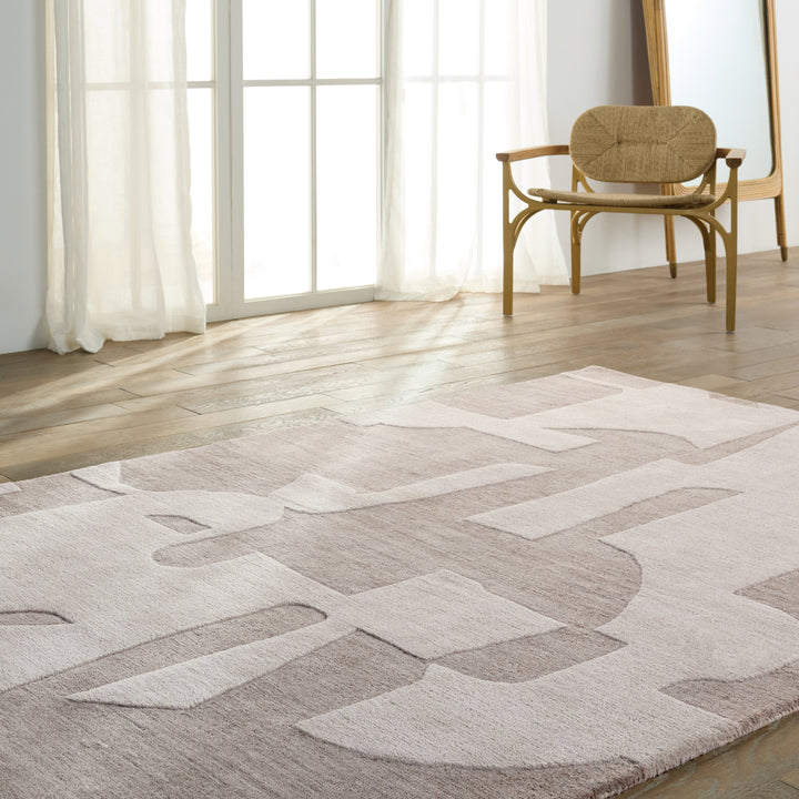 Jaipur Living Noverre Handmade Abstract Taupe/ Cream Area Rug (9'X12')