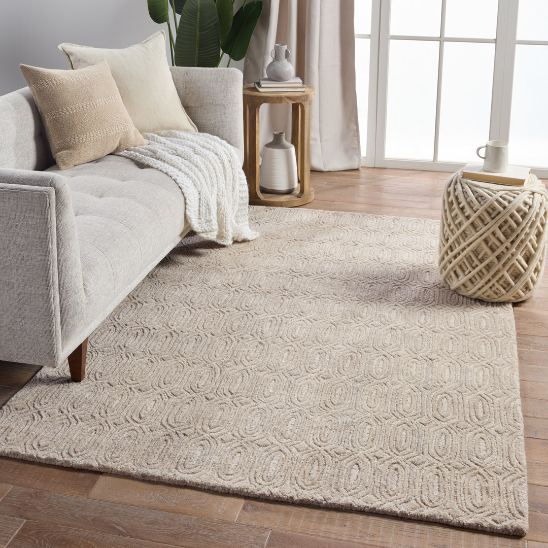 Jaipur Living Chaise Handmade Geometric Beige Area Rug (9'X13')