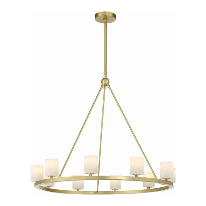 Aragon 10 Light Chandelier-Crystorama Lighting Company-CRYSTO-ARA-10265-SB-ChandeliersFaceted Cut Crystal-5-France and Son