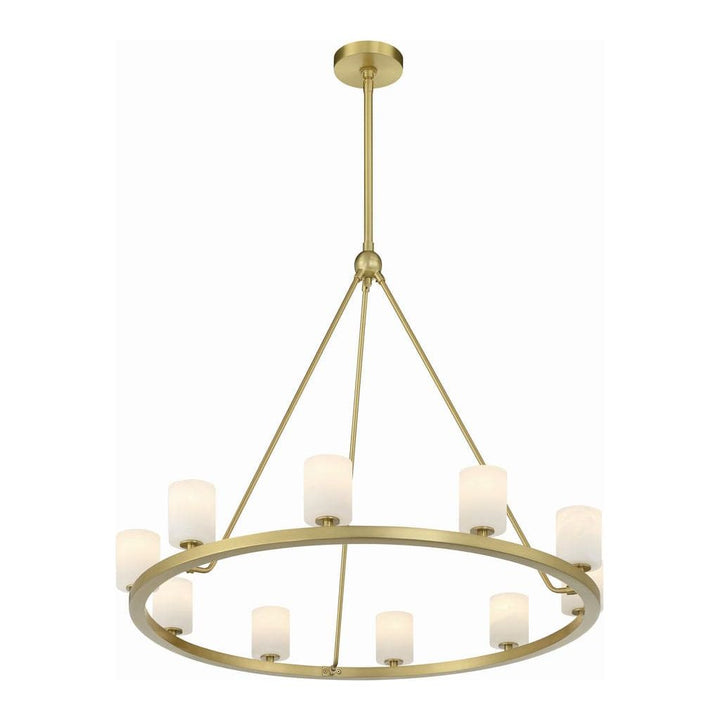 Aragon 10 Light Chandelier-Crystorama Lighting Company-CRYSTO-ARA-10265-SB-ChandeliersFaceted Cut Crystal-8-France and Son