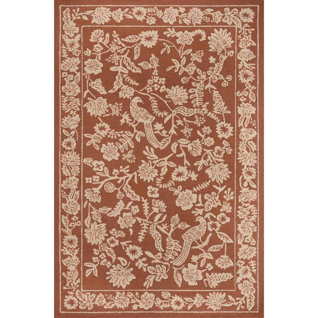 Rifle Paper Co. x Loloi Arboretum Amber 18" x 18" Sample Rug