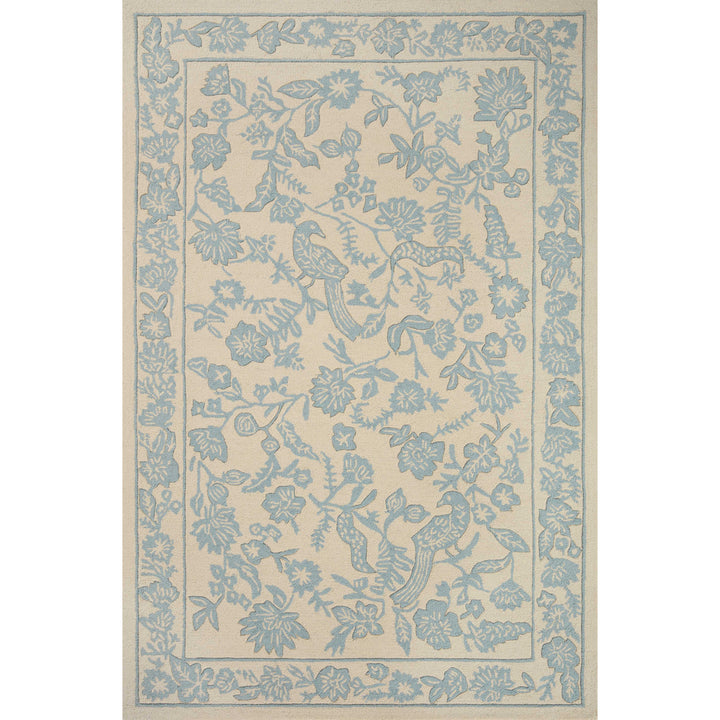 Rifle Paper Co. x Loloi Arboretum Periwinkle 18" x 18" Sample Rug