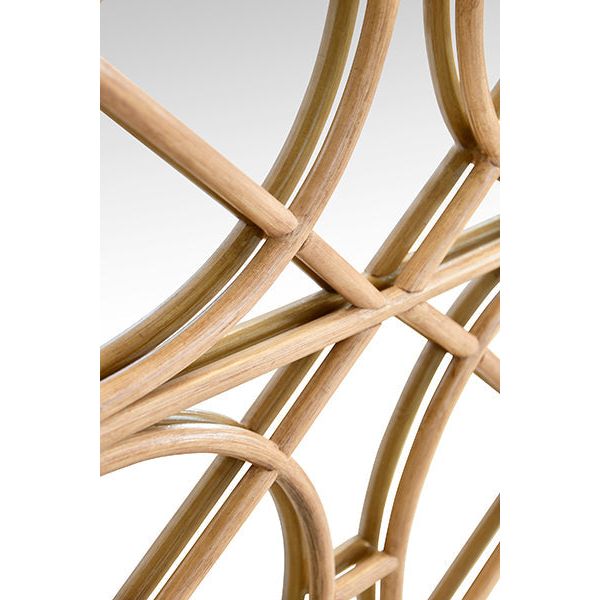 Aria Three Door Decorative Mirror Front Buffet In Natural Rattan