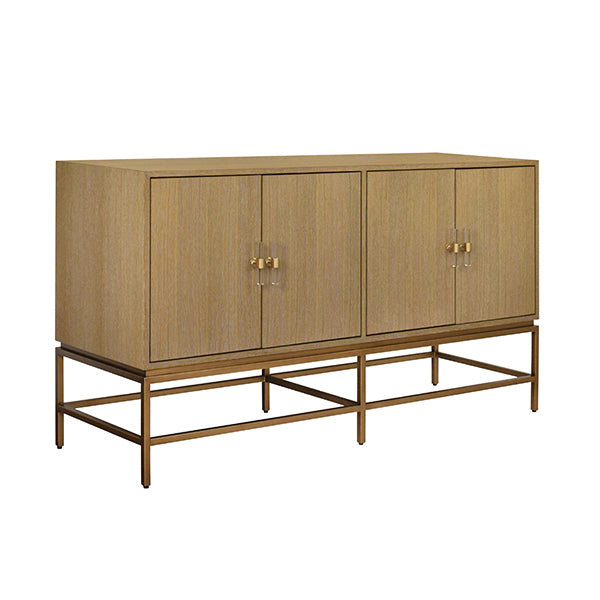 Sideboards & Credenzas Ariel Four Door Buffet In Cerused Oak