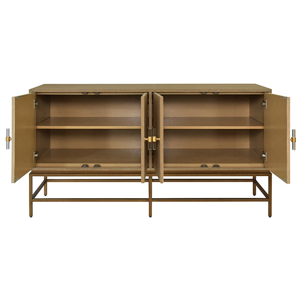 Sideboards & Credenzas Ariel Four Door Buffet In Cerused Oak
