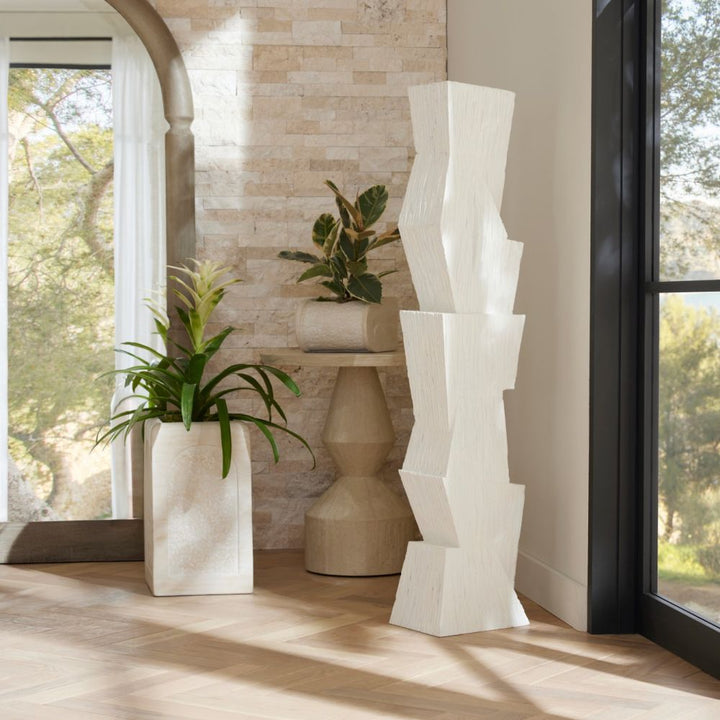 Decorative Objects Donnell Floor Sculpture - White