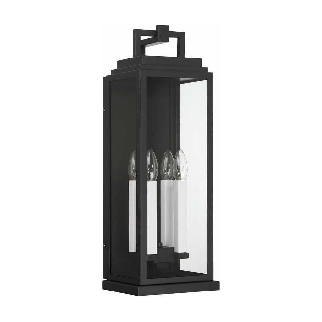 Aspen 4 Light Matte Black Outdoor Sconce-Crystorama Lighting Company-CRYSTO-ASP-8914-MK-Outdoor Wall Sconces-3-France and Son