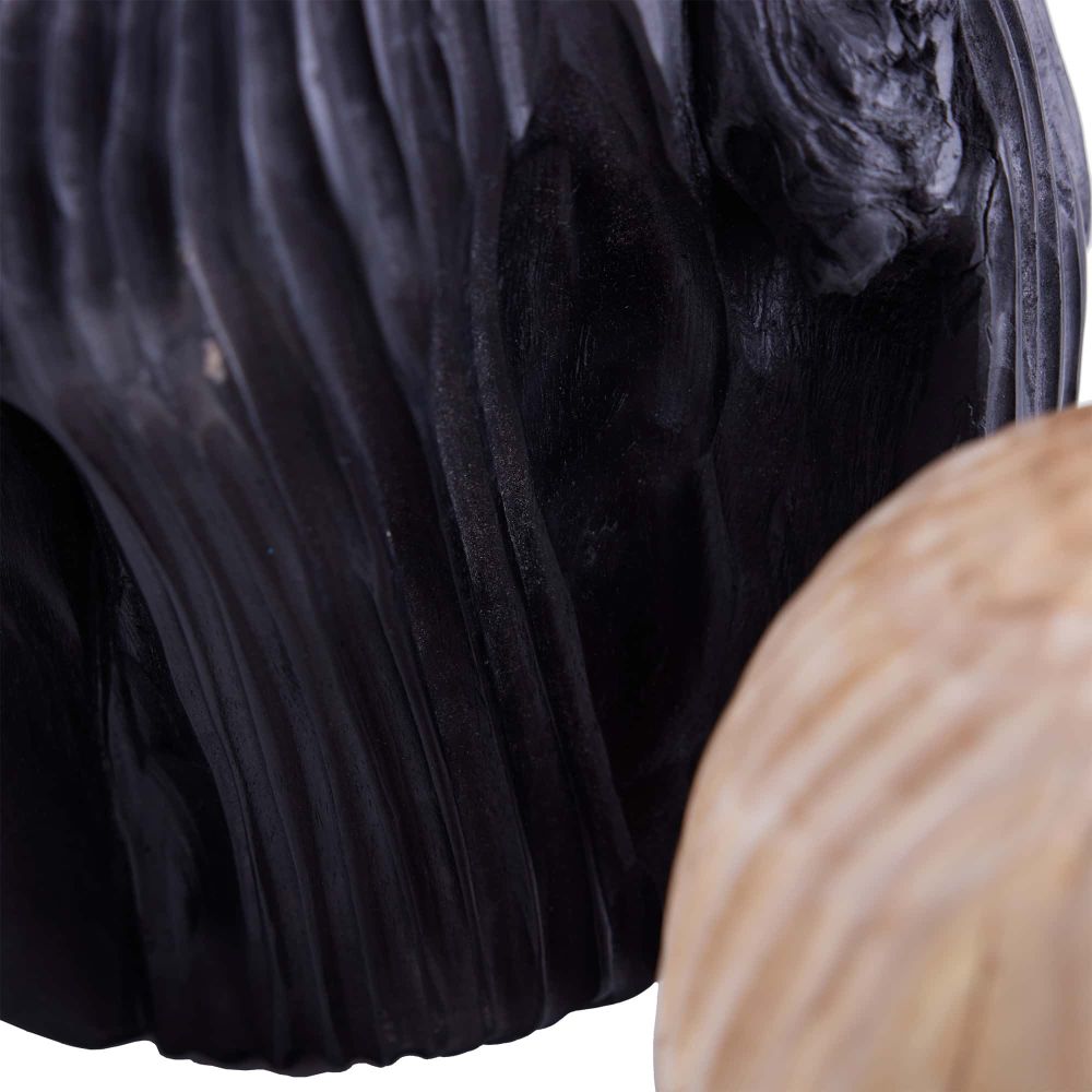 Decorative Objects Surge Sculpture, S/2 - Black