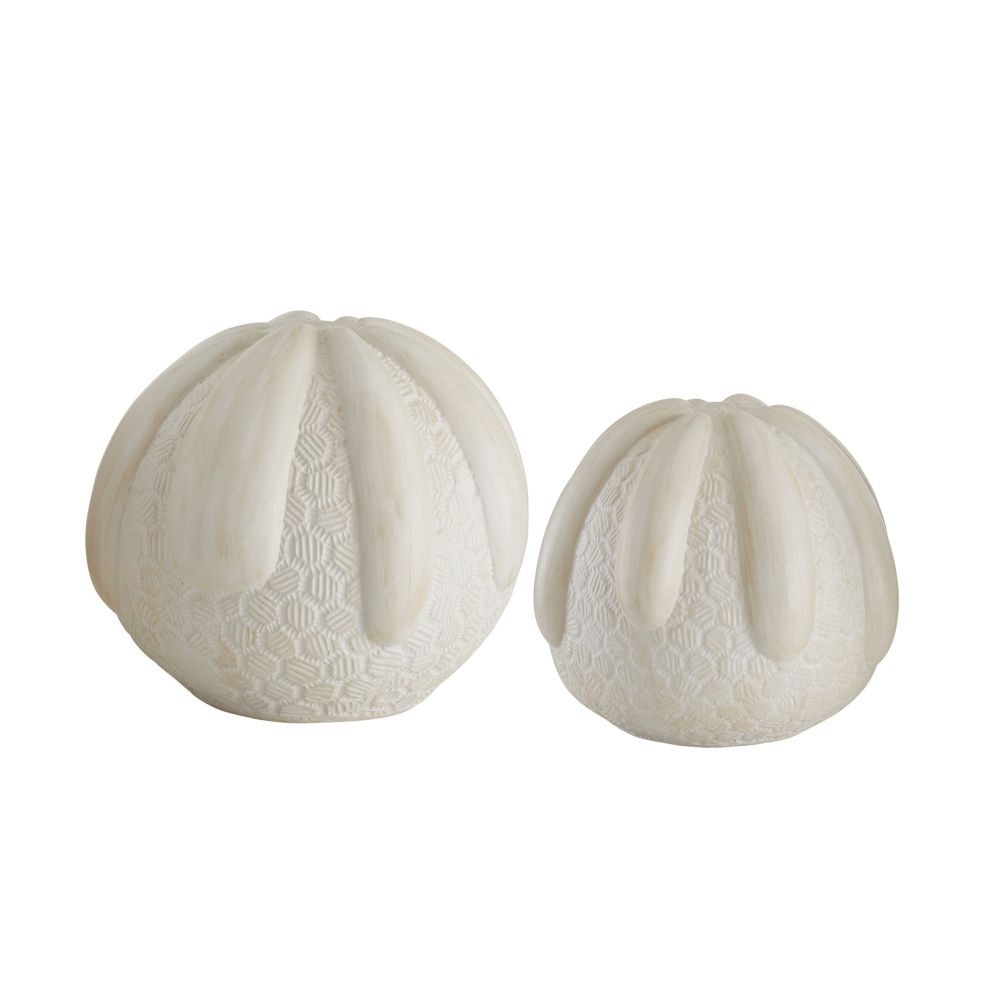 Decorative Objects Zinnia Sculptures, Set of 2 - White