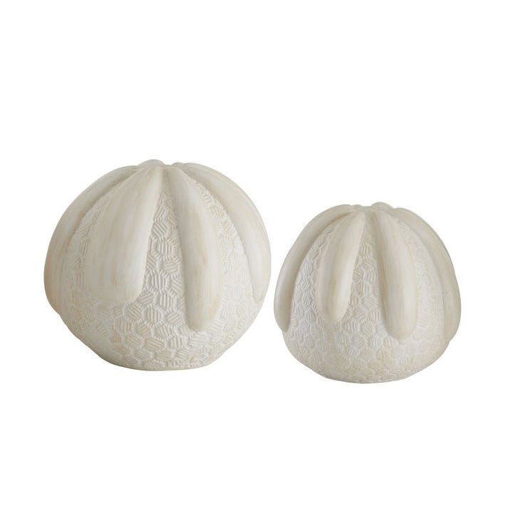Decorative Objects Zinnia Sculptures, Set of 2 - White
