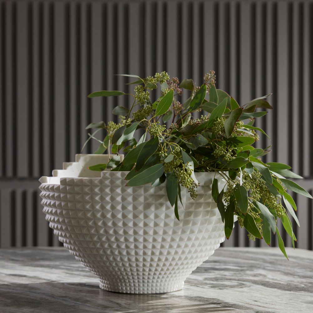 Decorative Objects Clarence Centerpiece - White