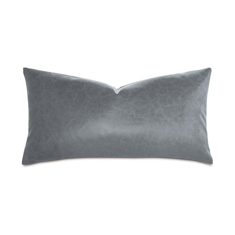 Neving Vegan Leather Decorative Pillow-Eastern Accents-EASTACC-ATE-1202-PillowsDark Grey-2-France and Son