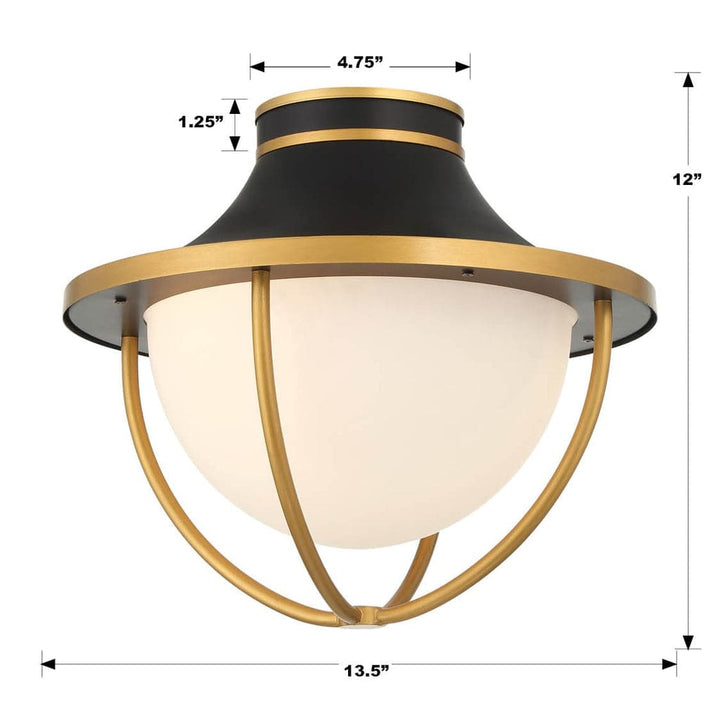 Atlas 2 Light Semi Flush-Crystorama Lighting Company-CRYSTO-ATL-700-MK-TG-Outdoor Flush Mounts-3-France and Son