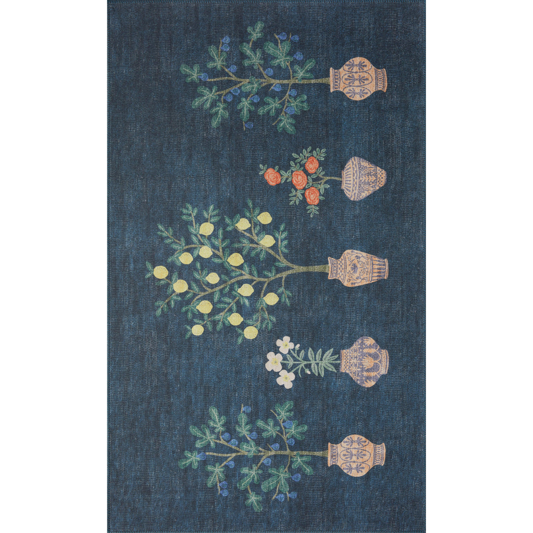 Rifle Paper Co. x Loloi Atelier Indigo 2'-0" x 5'-0" Accent Rug