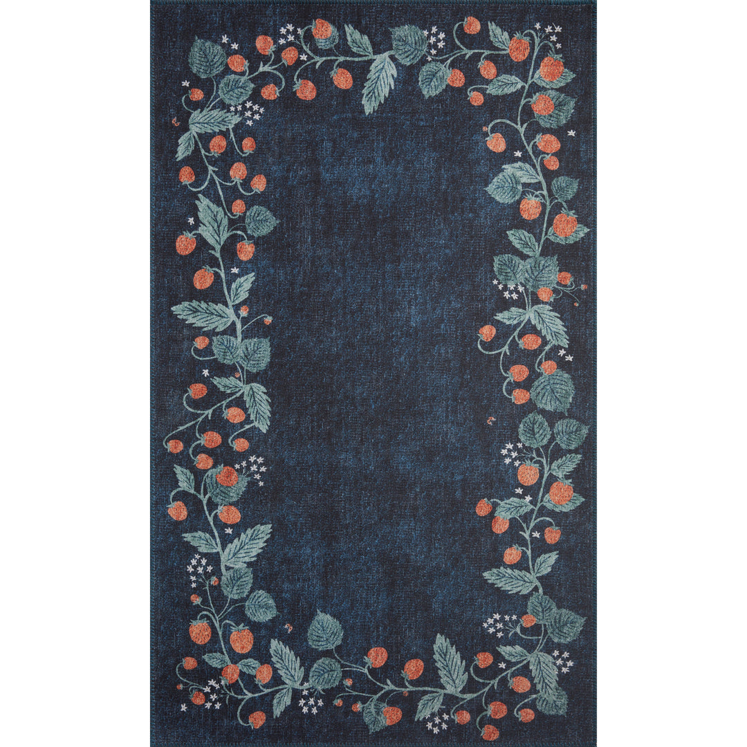 Rifle Paper Co. x Loloi Atelier Navy 2'-0" x 5'-0" Accent Rug