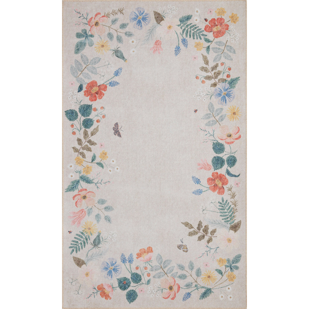 Rifle Paper Co. x Loloi Atelier Cream 2'-3" x 3'-9" Accent Rug