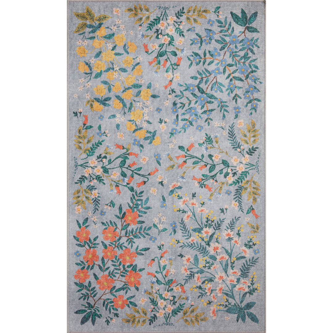 Rifle Paper Co. x Loloi Atelier Slate 2'-3" x 3'-9" Accent Rug