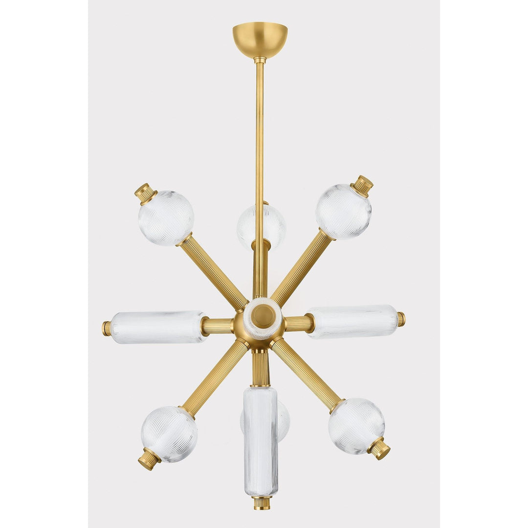 Atom Chandelier - Vintage Brass 10 Lights