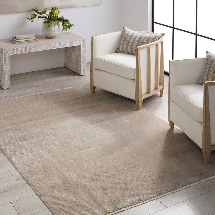 Jaipur Living Alva Solid Taupe/ Light Gray Area Rug (9'6"X12'6")