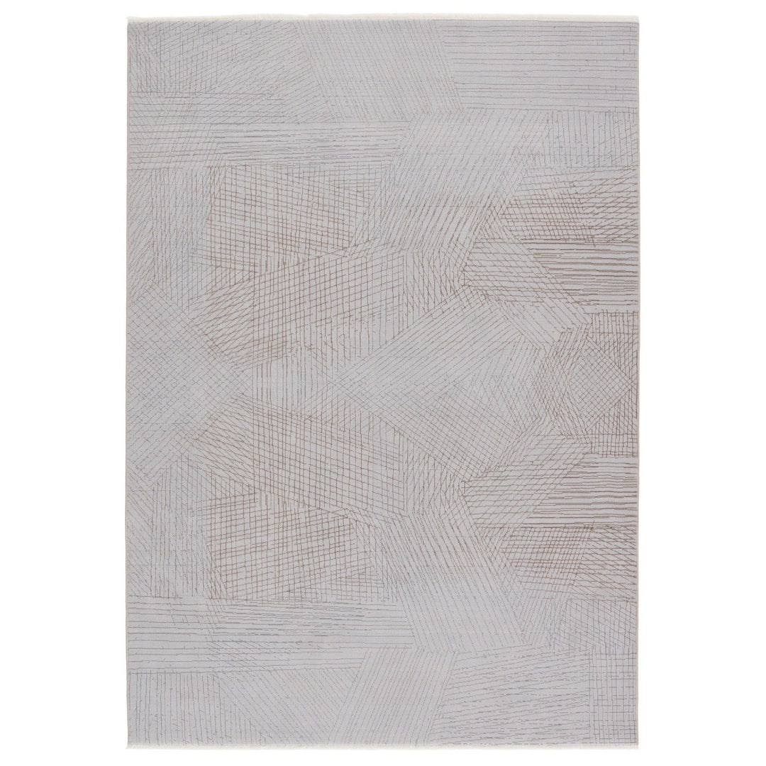 Jaipur Living Sayer Geometric Gray/ Taupe Area Rug (9'6"X12'6")