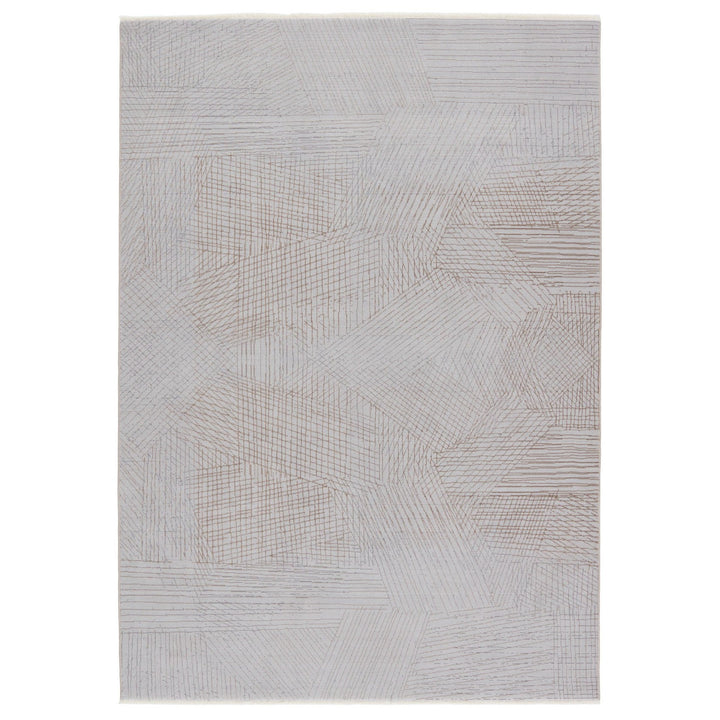 Jaipur Living Sayer Geometric Gray/ Taupe Area Rug (9'6"X12'6")