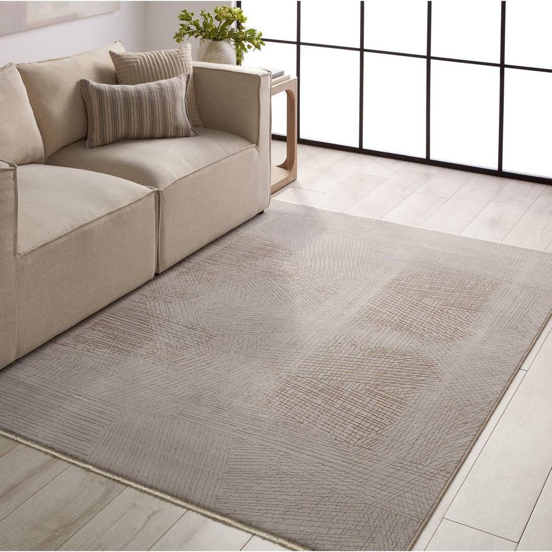 Jaipur Living Sayer Geometric Gray/ Taupe Area Rug (5'X7'6")