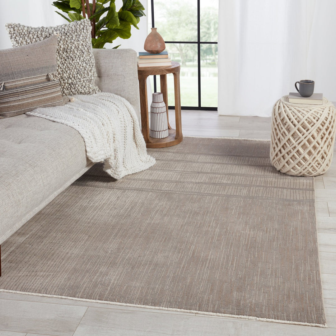 Jaipur Living Ewan Abstract Taupe/ Gray Area Rug (9'6"X12'6")