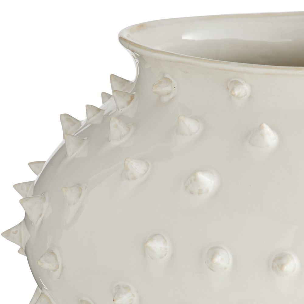 Atticus Short Vase - White