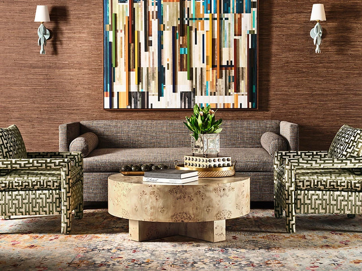 Oslo Thick Top Coffee Table With Cross Base