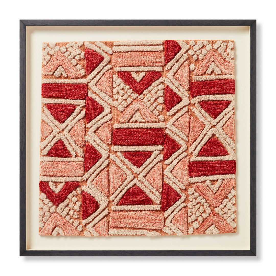 Loloi Bokila Pink / Red 2'-4" X 2'-4" Wall Art