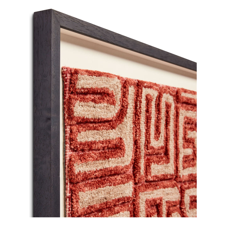 Loloi Katanga Red / Beige 2'-4" X 2'-4" Wall Art