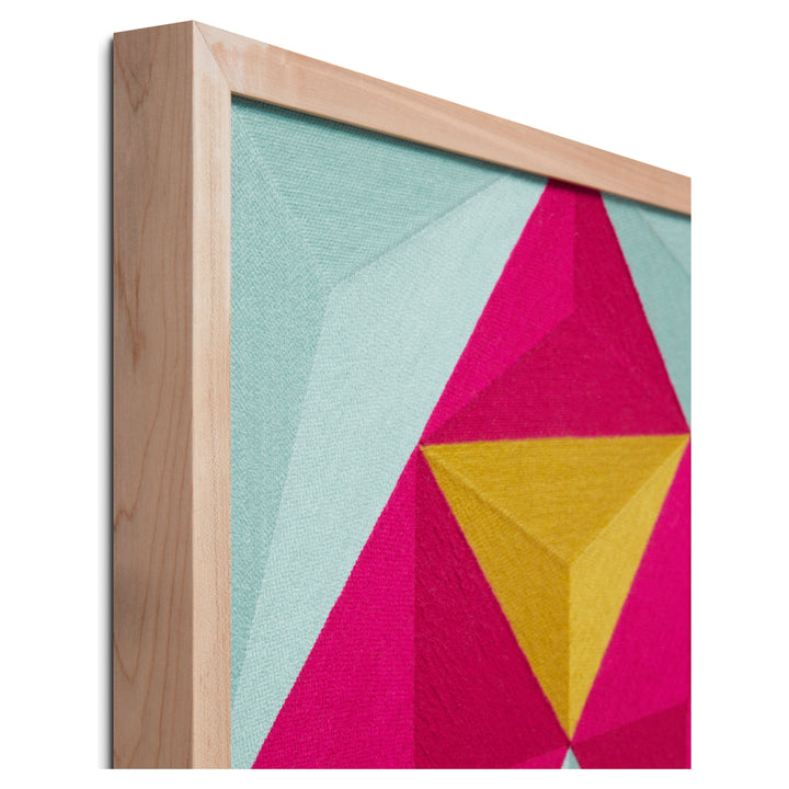 Loloi Fair and Square Pink / Gold 2' x 2' Wall Art