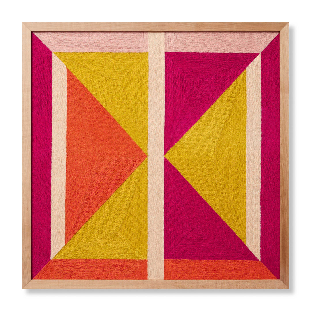 Loloi Square Dance Orange / Pink 2' x 2' Wall Art