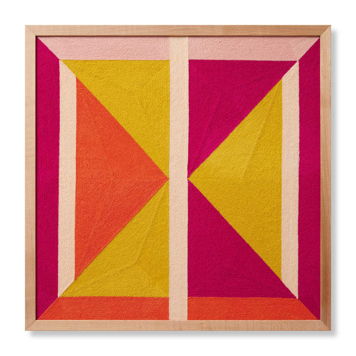 Loloi Square Dance Orange / Pink 2' x 2' Wall Art