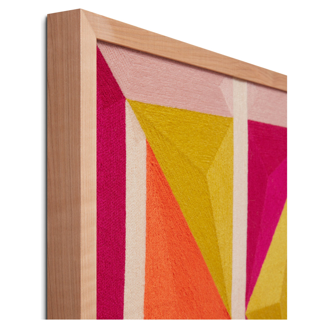 Loloi Square Dance Orange / Pink 2' x 2' Wall Art