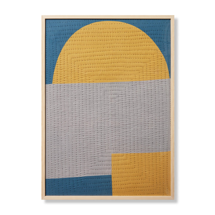 Loloi Lingo Blue / Gold 3'-4" X 4'-8" Wall Art