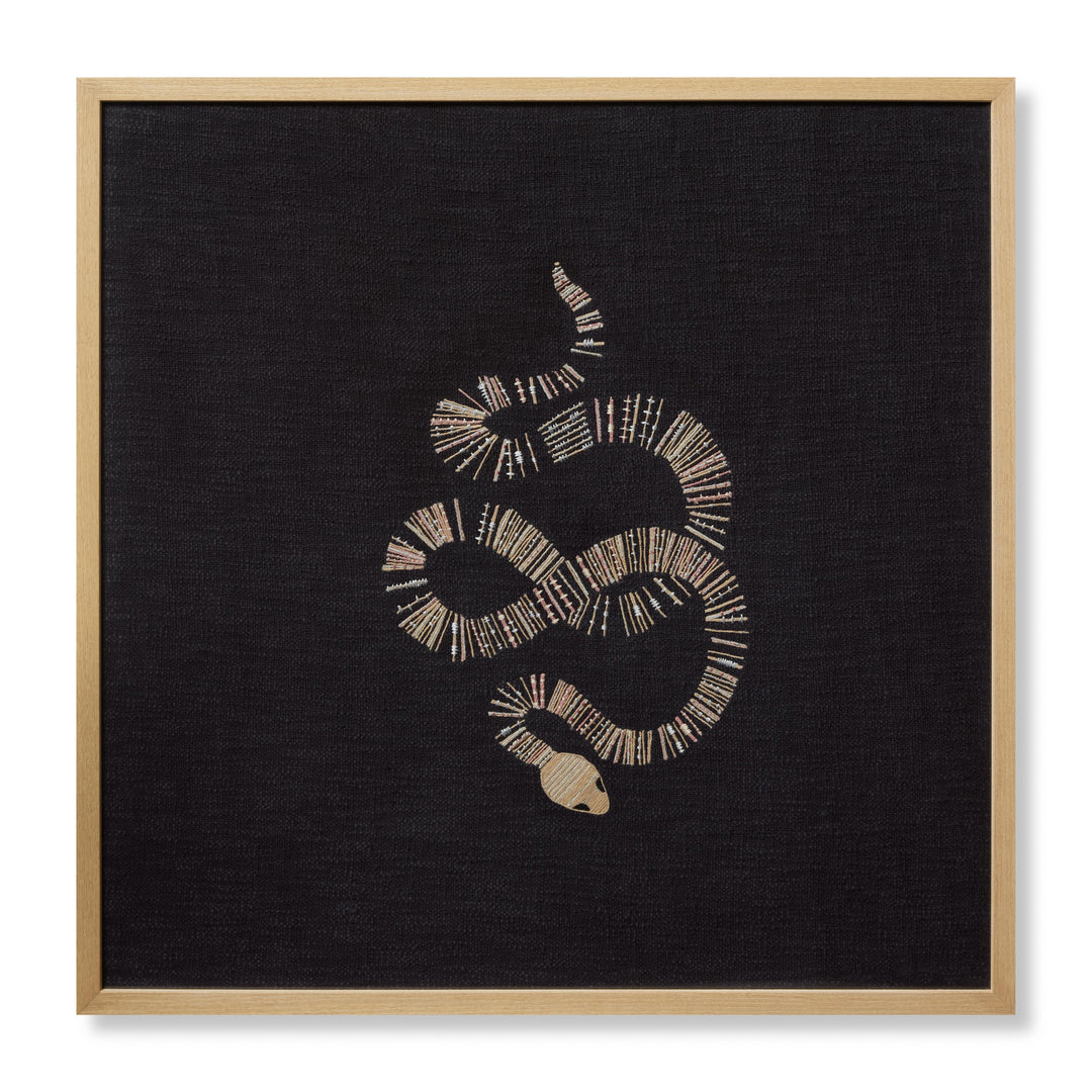 Loloi Snake Eyes Black / Beige 2'-6" X 2'-6" Wall Art