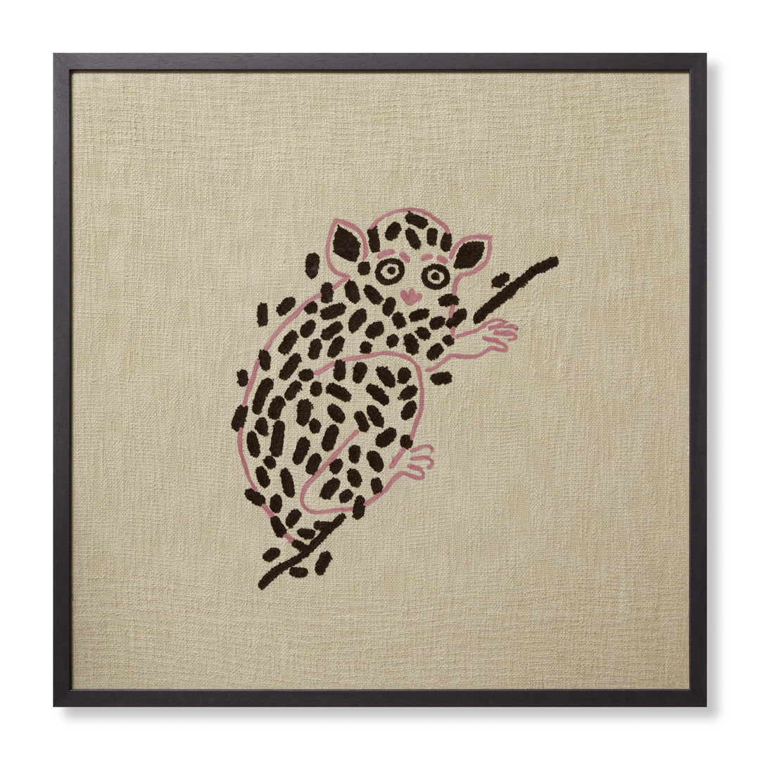 Loloi Lucky Lemur Beige / Pink 2'-6" X 2'-6" Wall Art