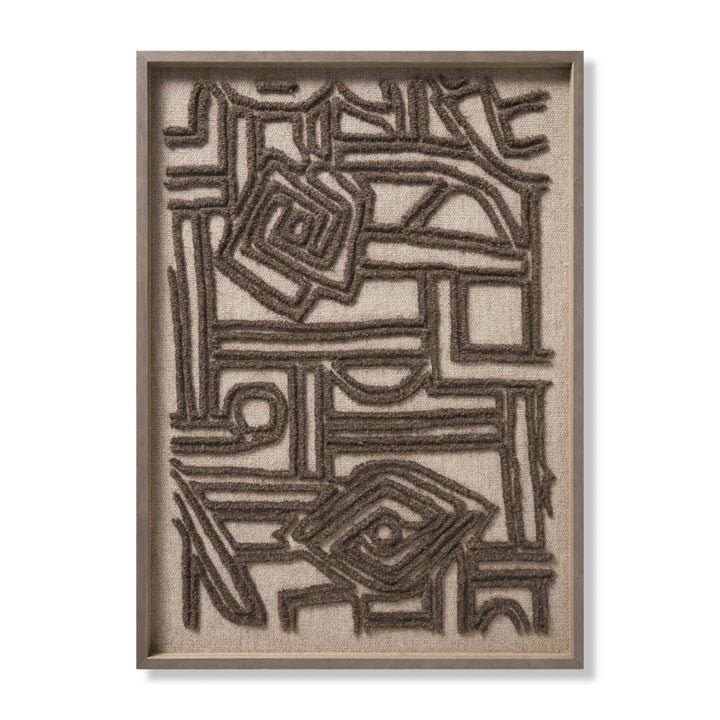 Loloi Allegory Brown / Ivory 3'-4" X 2'-5" Wall Art