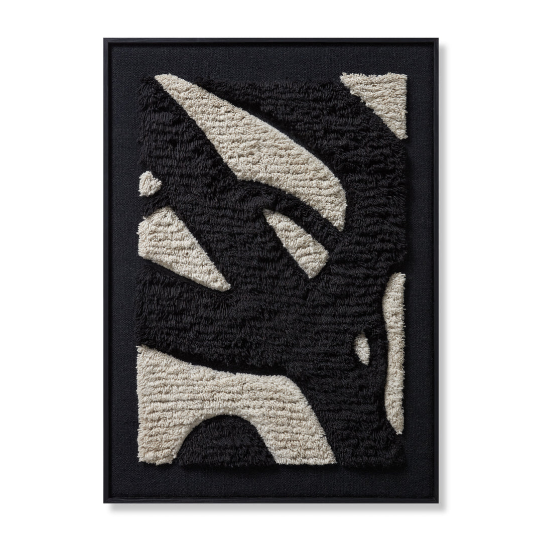 Loloi Pushing Boundaries  Black / Ivory 2'-8" x 3'-8" Wall Art