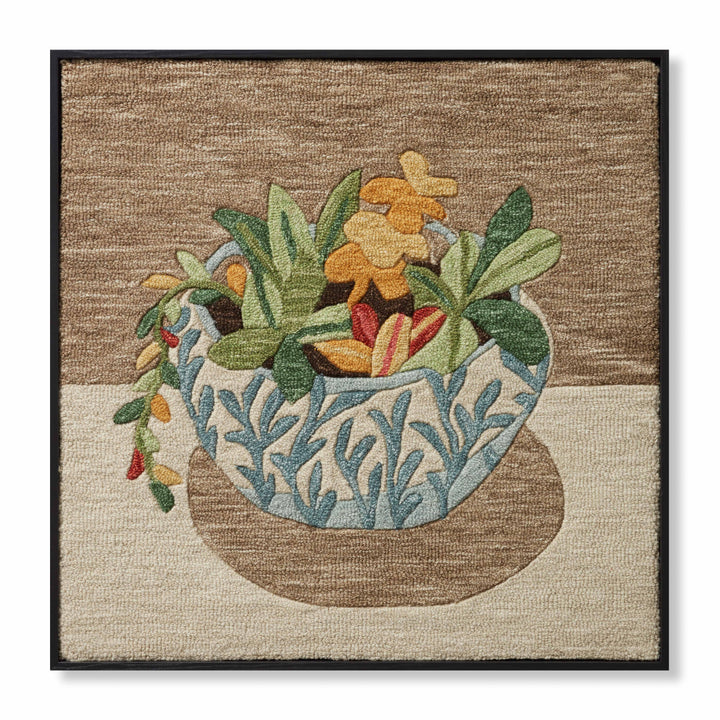 Loloi Green Thumb Beige / Brown 2'-11" x 2'-11" Wall Art