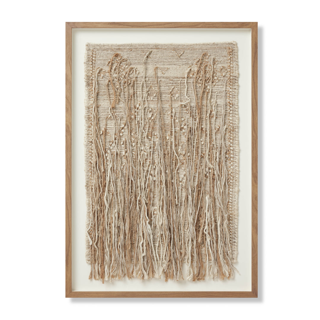 Loloi Natural Falls Beige / Ivory 2'-9" x 3'-11"   Wall Art