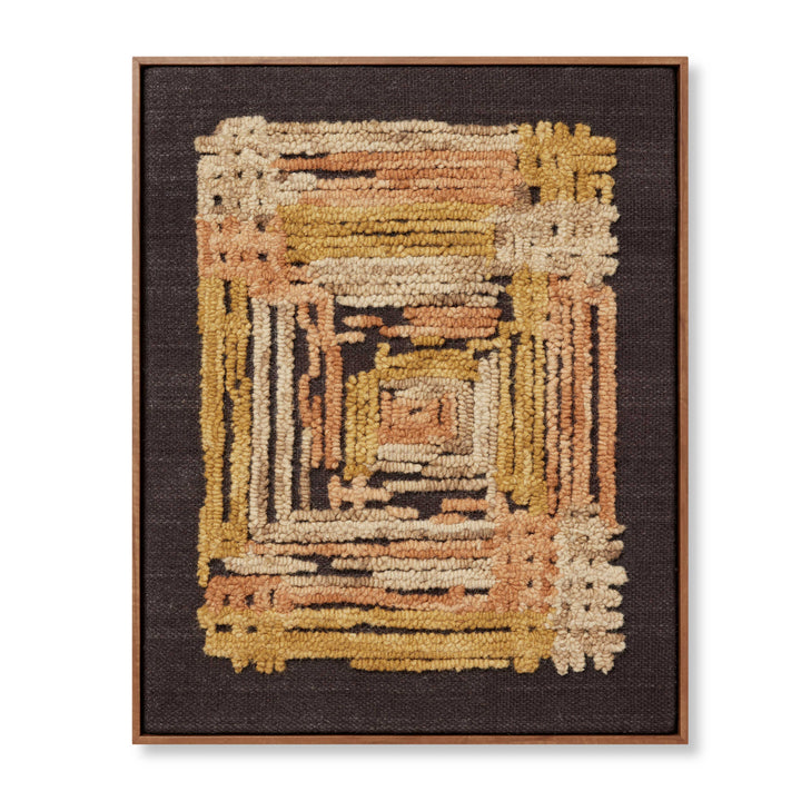 Loloi Intersecting Gold / Orange 2' x 2'-6" Wall Art