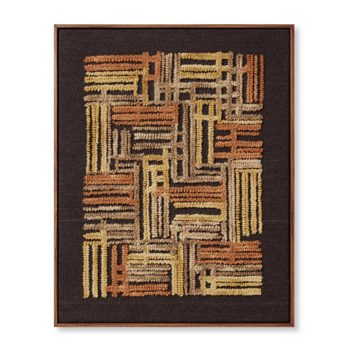 Loloi Perpindicular Gold / Orange 2' x 2'-6" Wall Art