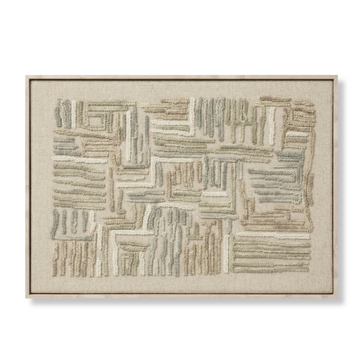 Loloi Puzzled Ivory / Green 3'-6" x 2'-6" Wall Art