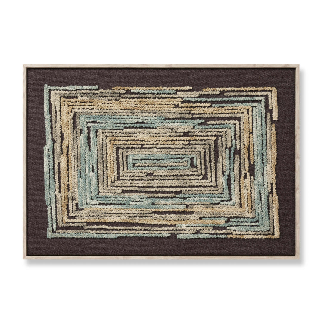 Loloi Midpoint Gold / Blue 3'-6" x 2'-6" Wall Art