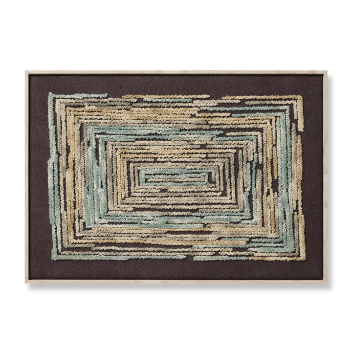 Loloi Midpoint Gold / Blue 3'-6" x 2'-6" Wall Art