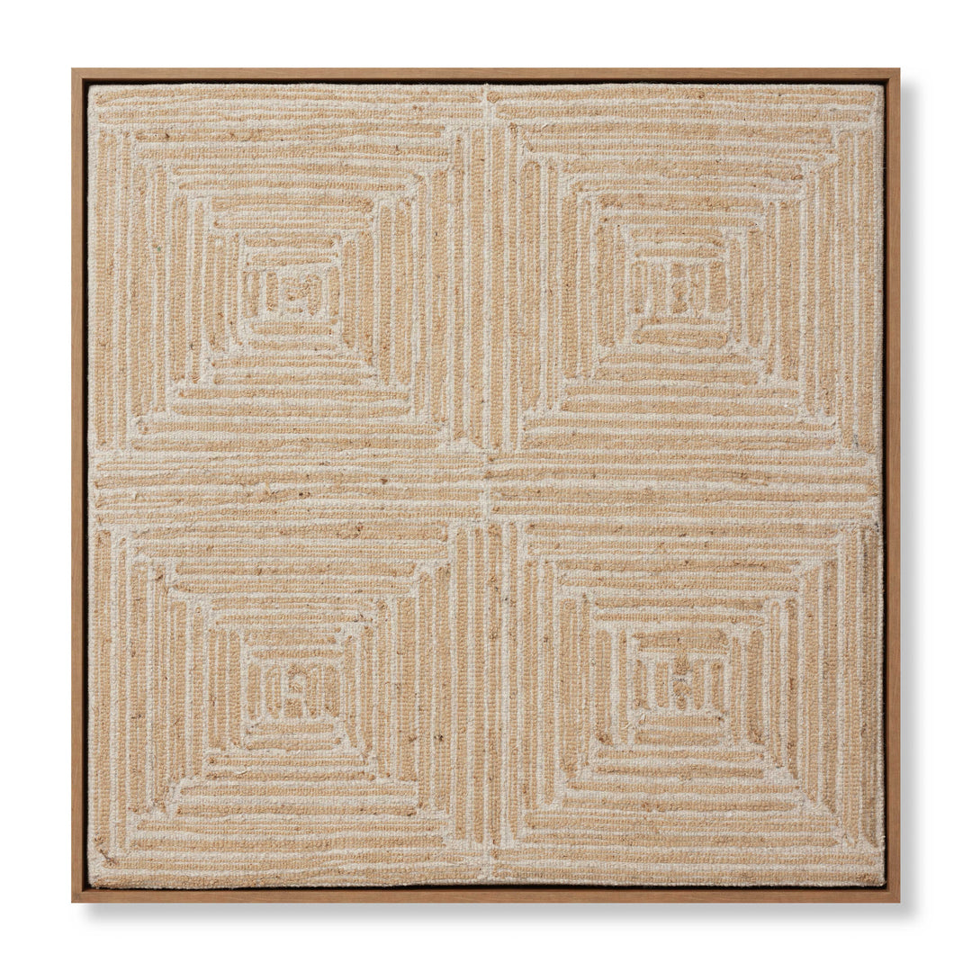 Loloi Style Quad Beige / Gold 3'-1" x 3'-1" Wall Art